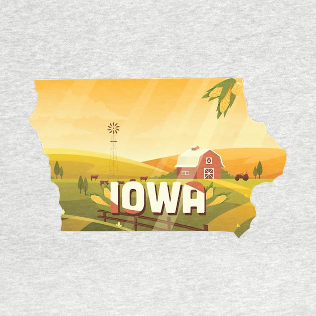 Iowa state design / Iowa lover / Iowa gifts / Iowa farmer gift / Iowa home state by Anodyle